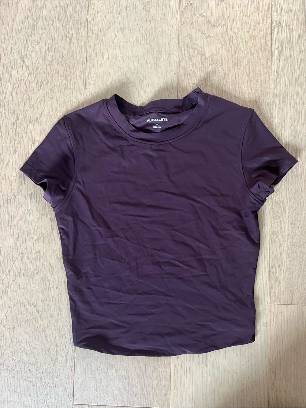 Alphalete Women's Short Sleeve Crewneck Top - Plum